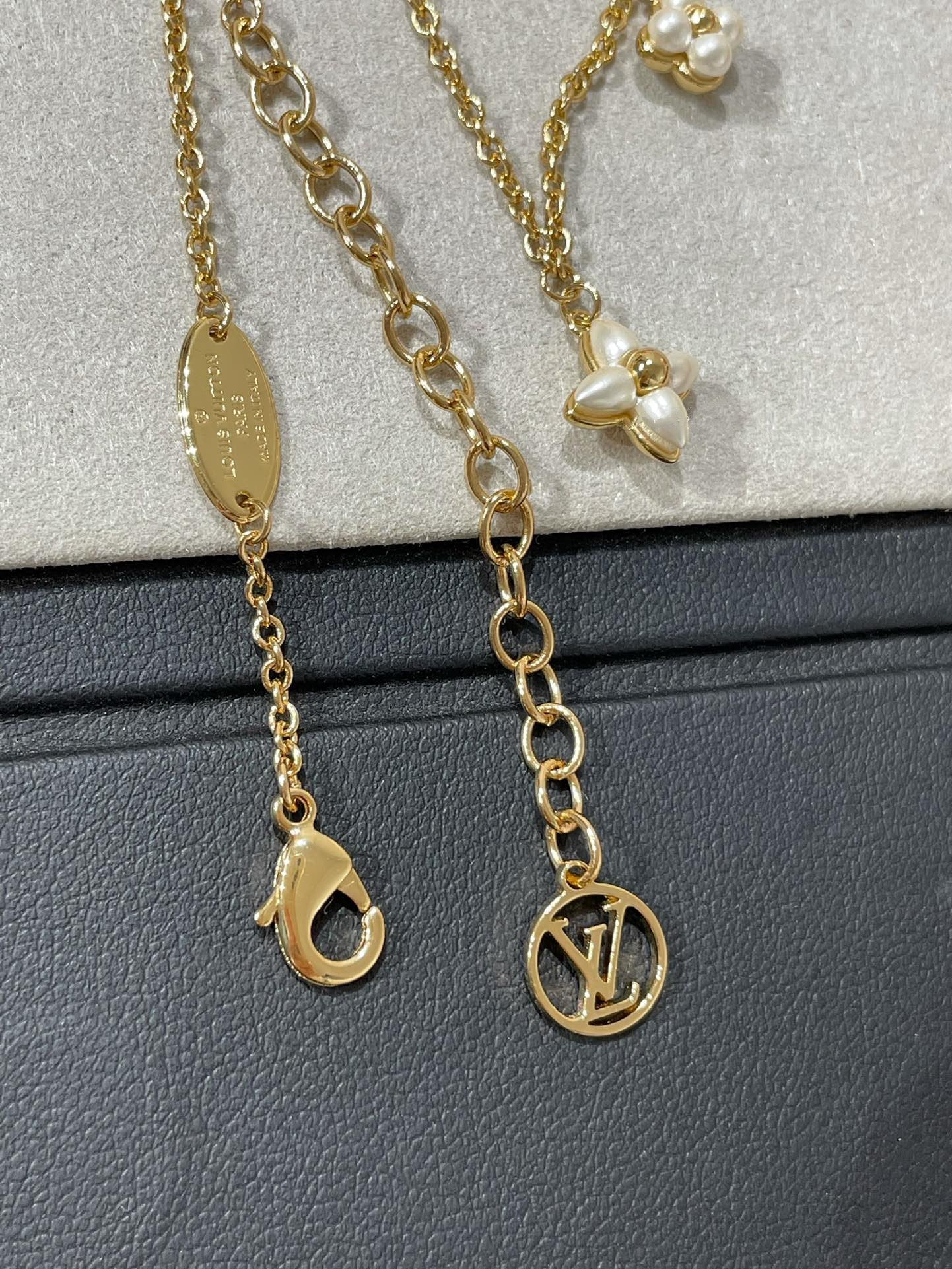 [Angela Schmuck]FLOWERGRAM GOLD MOP DOPPELREIHIGE HALSKETTE