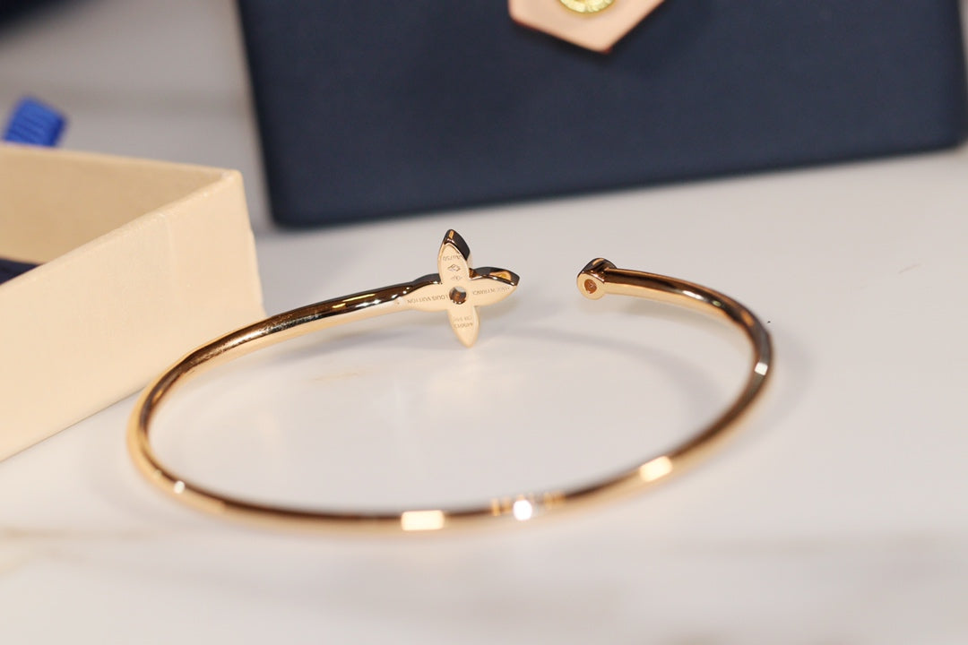 [Angela Jewellery]IDYLLE GOLD OPEN BRACELET DIAMOND PAVED