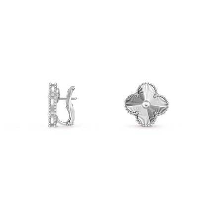 [Angela Jewelry]CLOVER SILVER 15MM MOP EARRINGS COLLECTION