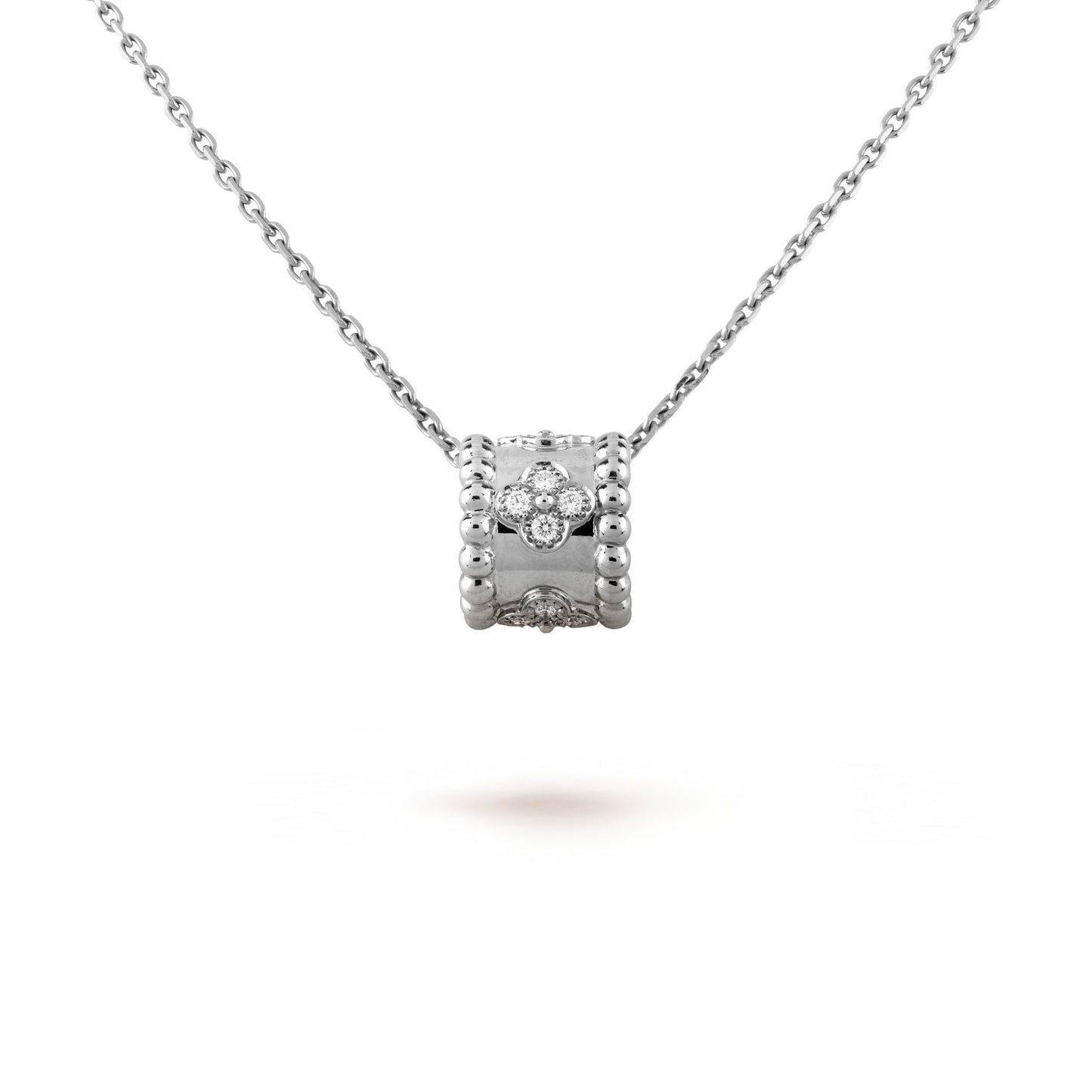 [アンジェラジュエリー]ペルレペンダントシルバーダイヤモンドネックレス