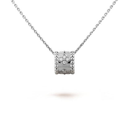 [アンジェラジュエリー]ペルレペンダントシルバーダイヤモンドネックレス