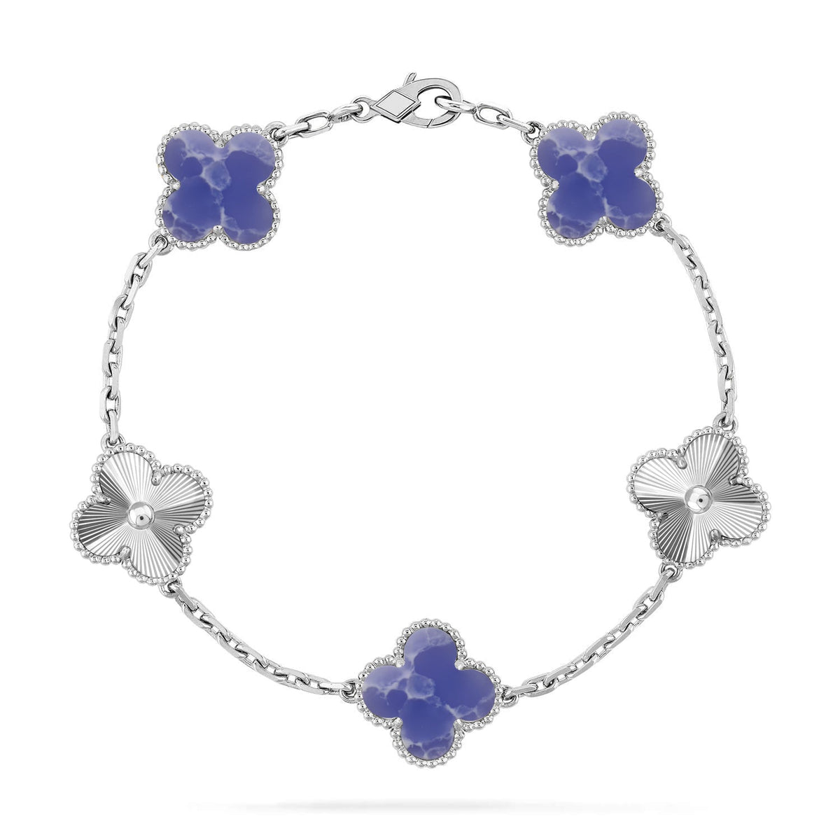 [Angela Jewelry]CLOVER 5 MOTIF BLUE VEINS BRACELET COLLECTION