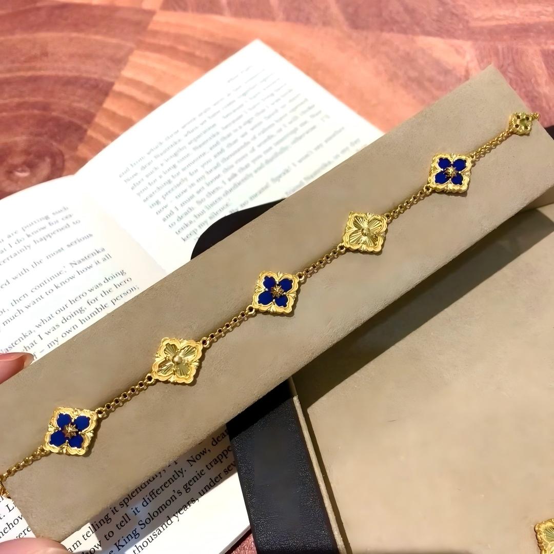 [Angela Jewelry]OPERA 5 MOTIFS TULLE ENAMEL BRACELET