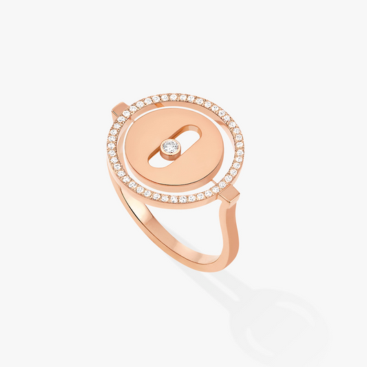 [Angela Jewelry]LUCKY MOVE PINK GOLD DIAMOND RING