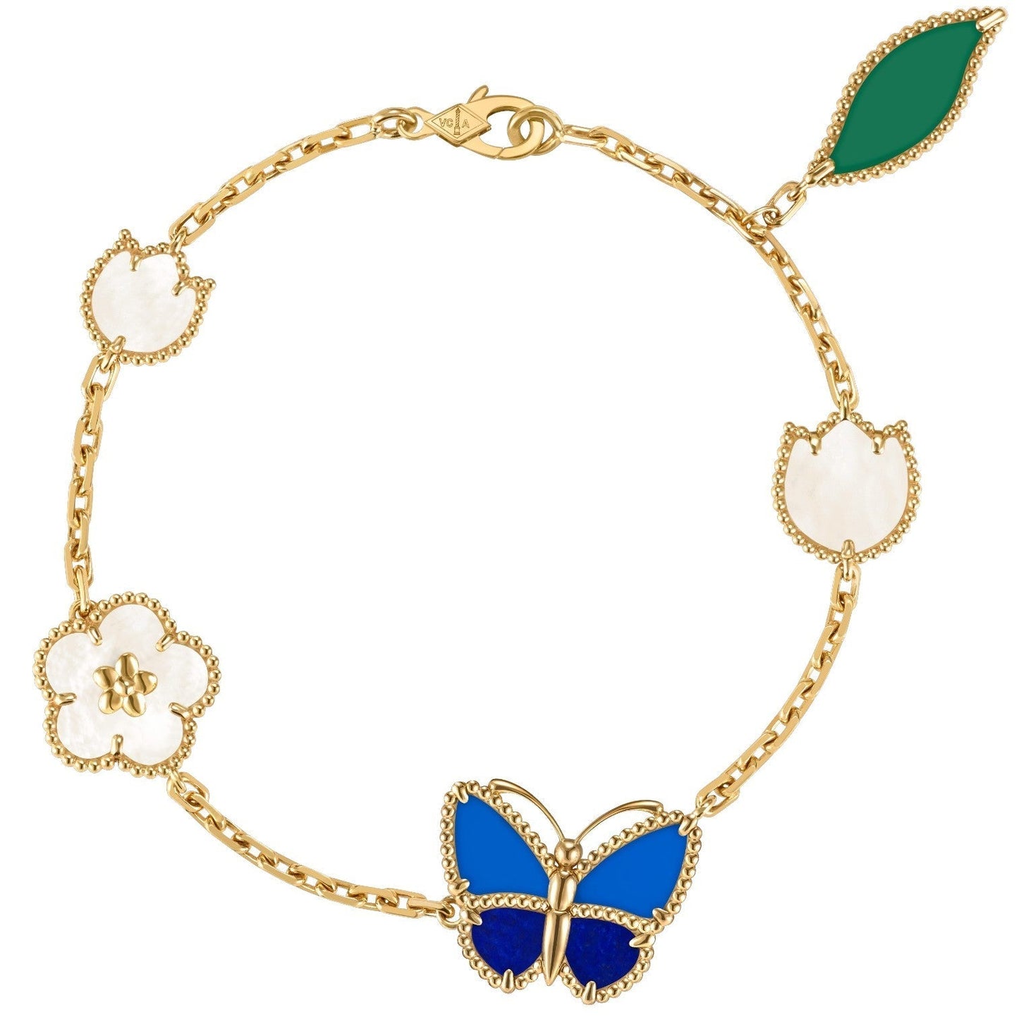 [Angela Jewelry]LUCKY SPRING BUTTERFLY 5 MOTIF BRACELET