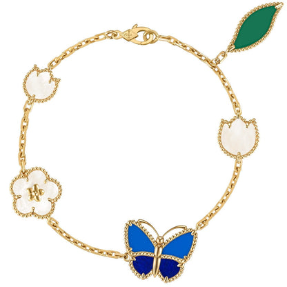 [Angela Jewelry]LUCKY SPRING BUTTERFLY 5 MOTIF BRACELET