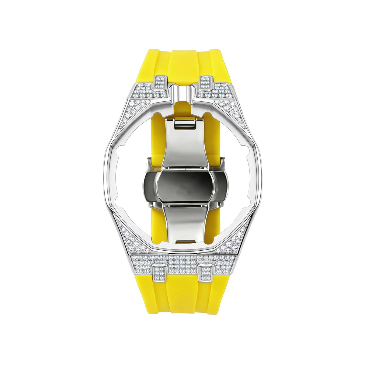 Royal Oak Pop Exclusive Steel Case With Diamond(Moissanite) & Silicone Strap