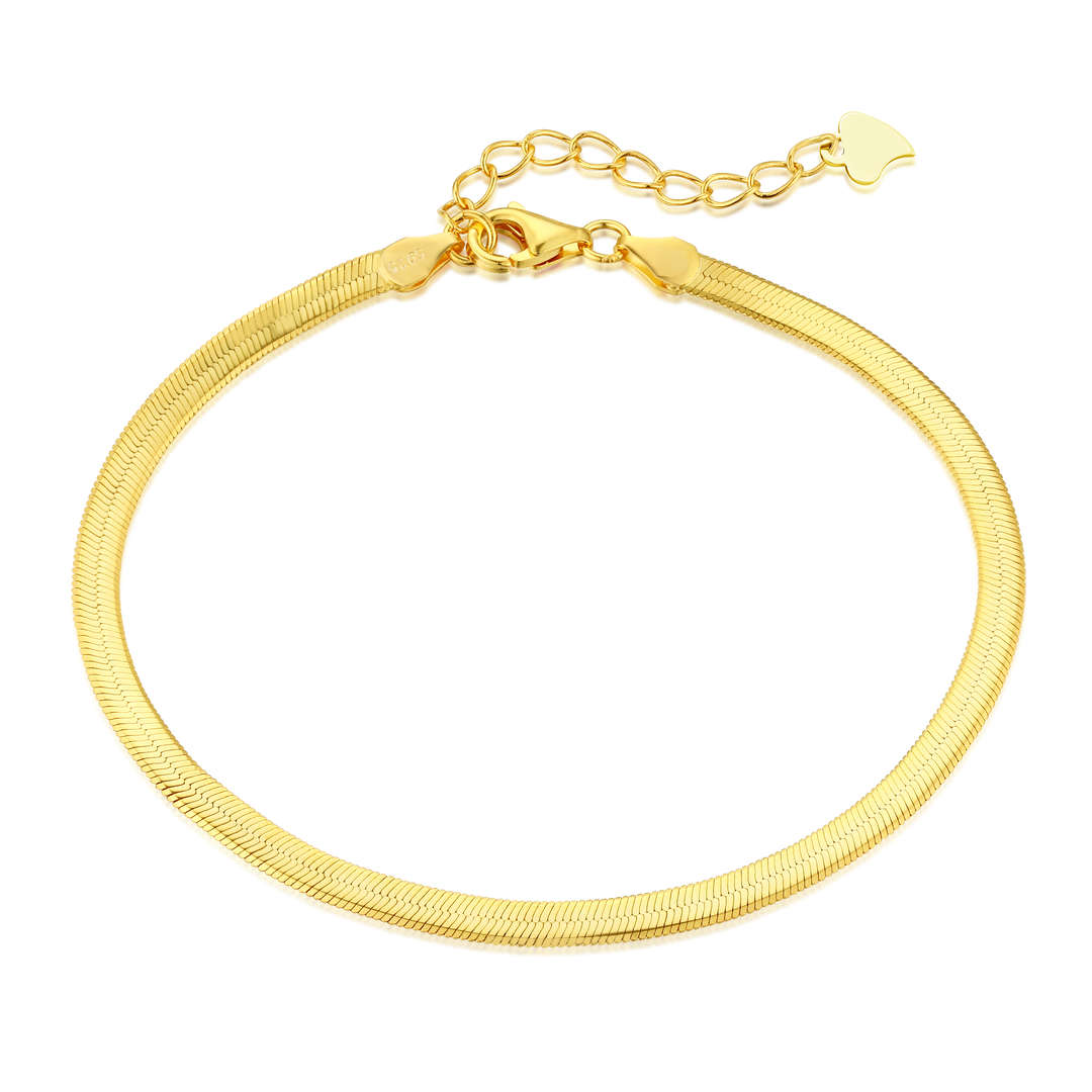 [Angela Jewelry]Flat Snake Bone Chain Blade Necklace