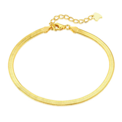 [Angela Jewelry]Flat Snake Bone Chain Blade Necklace