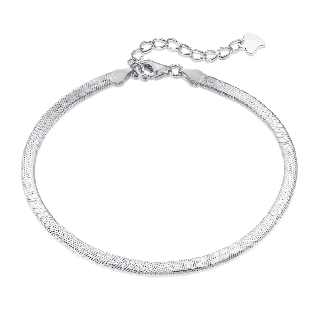 [Angela Jewelry]Flat Snake Bone Chain Blade Necklace