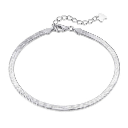 [Angela Jewelry]Flat Snake Bone Chain Blade Necklace