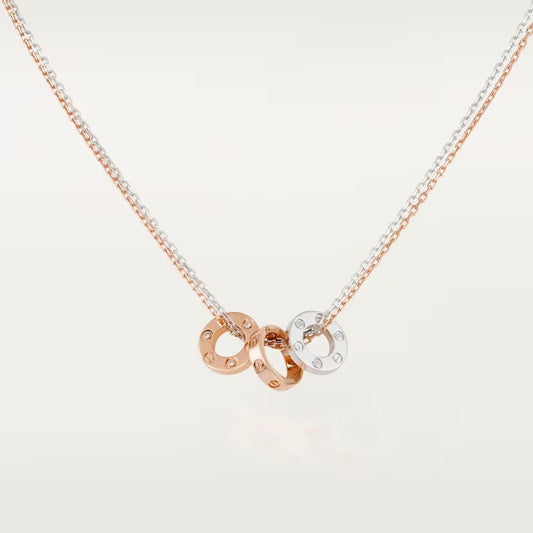 [Angela Jewelry]LOVE 6 DIAMOND PENDANT NECKLACE