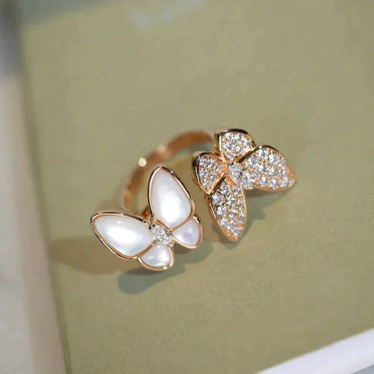 [Angela Schmuck]Zwillings-Schmetterlings-Diamant-Mopsring