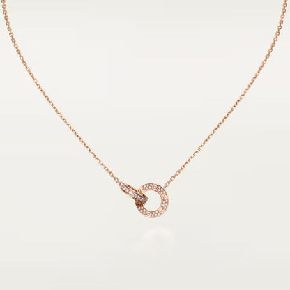 [Angela Jewelry]LOVE  FULL DIAMOND PENDANT NECKLACE