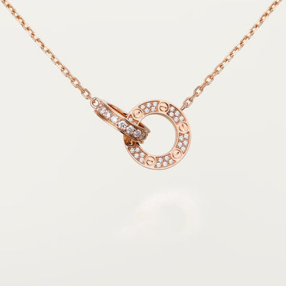 [Angela Jewelry]LOVE  FULL DIAMOND PENDANT NECKLACE