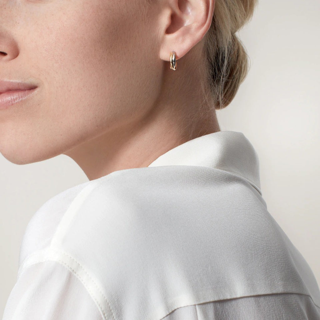 [Angela Jewelry]TRINITY ON DIAMOND MINI EARRINGS