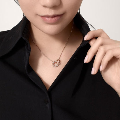 [Angela Jewelry]LOVE  FULL DIAMOND PENDANT NECKLACE