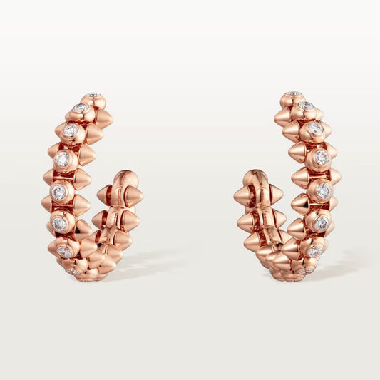 [Angela Jewelry]CLASH FULL DIAMOND MEDIUM EARRINGS