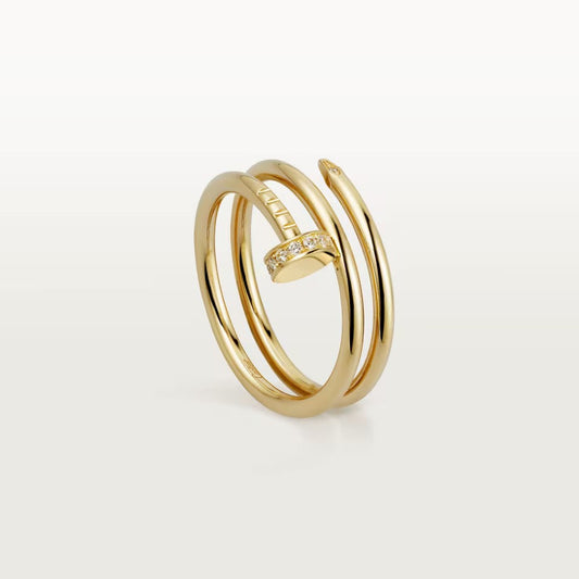 [Angela Jewelry]JUSTE RING 4.8MM HALF DIAMOND