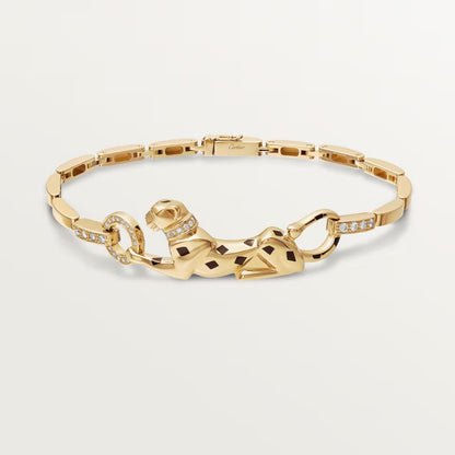 [Angela Jewelry]PANTHERE HALF DIAMOND ON CHAIN BRACELET