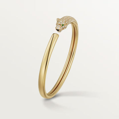 [Angela Jewelry]PANTHERE HALF DIAMOND OPEN BRACELET