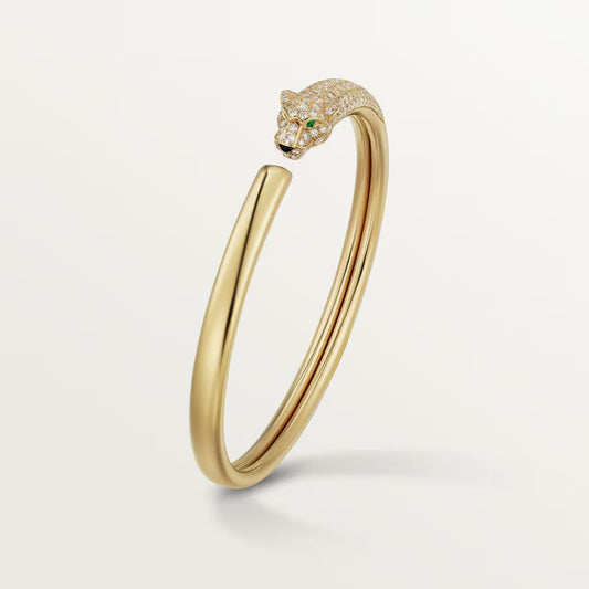 [Angela Jewelry]PANTHERE HALF DIAMOND OPEN BRACELET