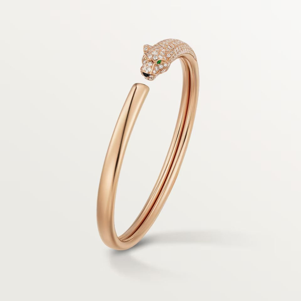 [Angela Jewelry]PANTHERE HALF DIAMOND OPEN BRACELET