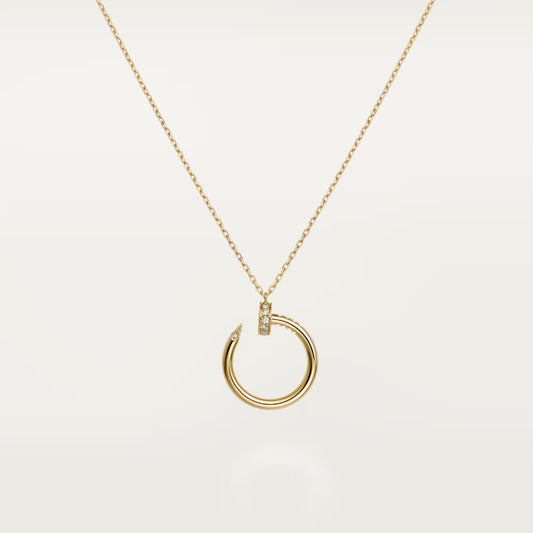 [Angela Jewelry]JUSTE NECKLACE HALF DIAMOND