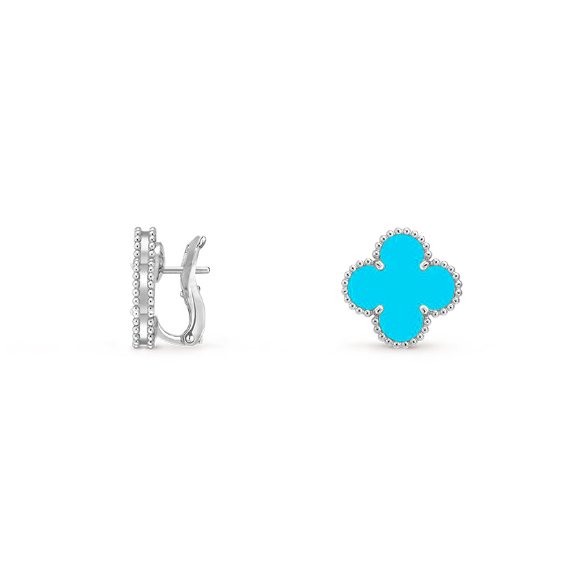 [Angela Jewelry]CLOVER SILVER 15MM MOP EARRINGS COLLECTION
