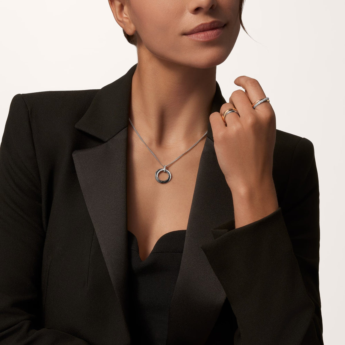 [Angela Jewelry]TRINITY CERAMIC NECKLACE