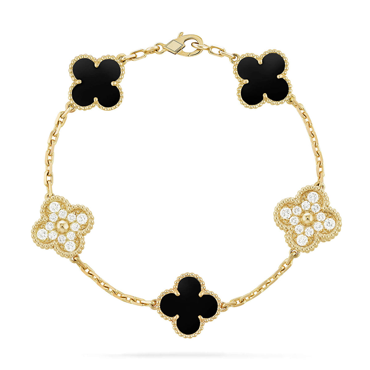 [Angela Jewelry]Clover & Clash Bracelet 3-Piece Stack set