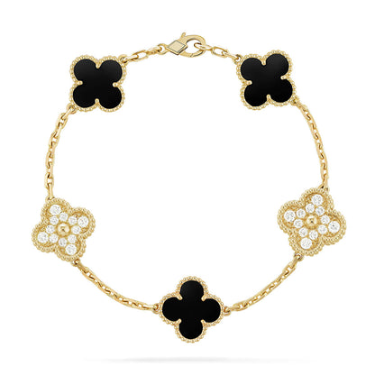 [Angela Jewelry]Clover & Clash Bracelet 3-Piece Stack set