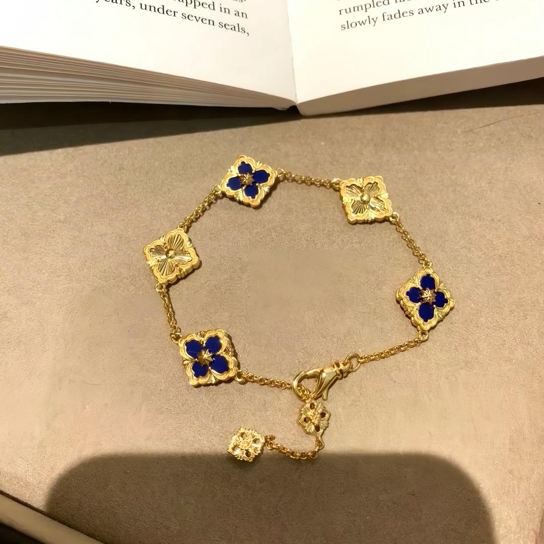 [Angela Jewelry]OPERA 5 MOTIFS TULLE ENAMEL BRACELET