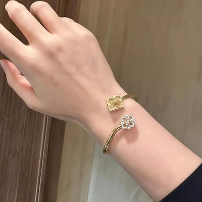 [Angela Jewelry]OPERA TULLE  GOLD BRACELET WITH ENAMEL BACKGROUND
