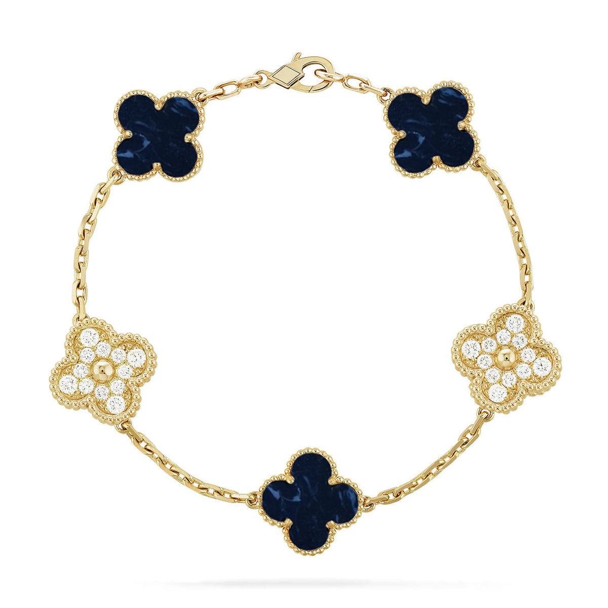 [Angela Jewelry]CLOVER 5 MOTIF PIETERSITE BRACELET COLLECTION