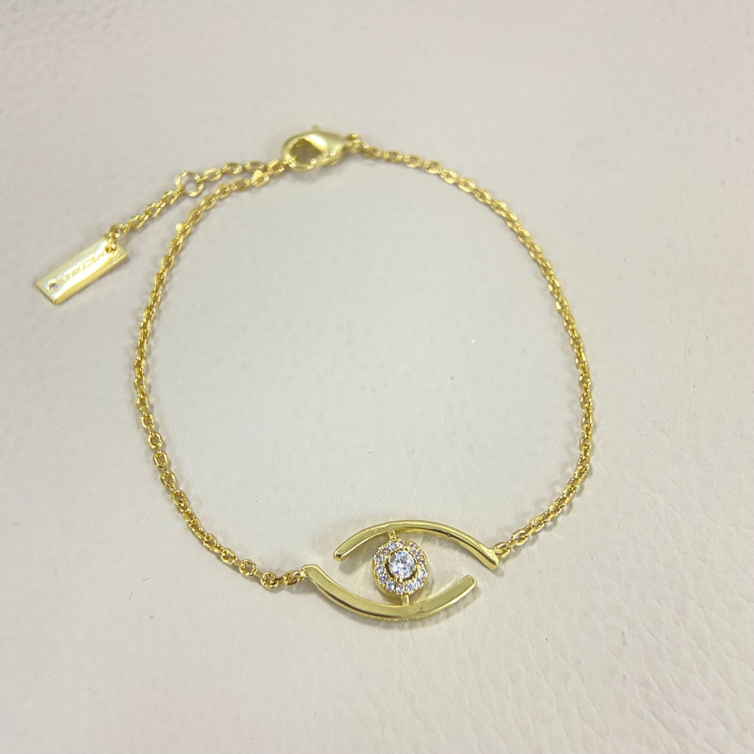[Angela Jewelry]Lucky Eye Pave-Set Diamond Bracelet