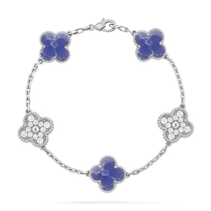 [Angela Jewelry]CLOVER 5 MOTIF BLUE VEINS BRACELET COLLECTION