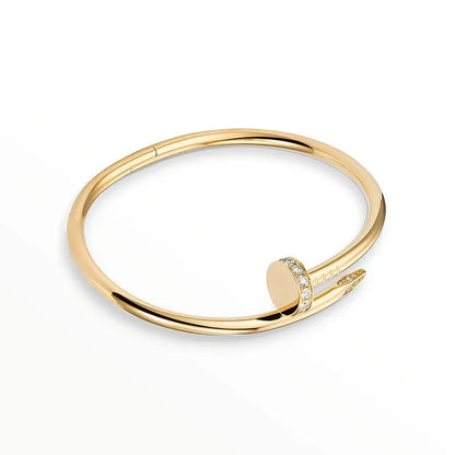 [Angela Jewelry] Clover & Love & Juste 3-Piece Gold Bracelet Stack Set