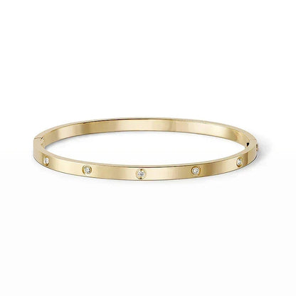 [Angela Jewelry] JUSTE Diamond & LOVE Diamond Bracelet Stack Set