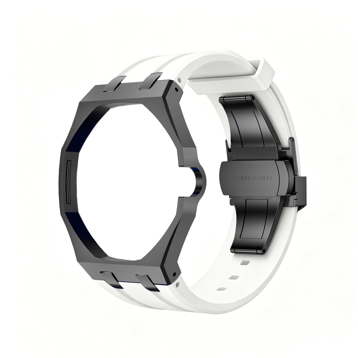 Oak Pop Black Steel Case & Silicone Strap