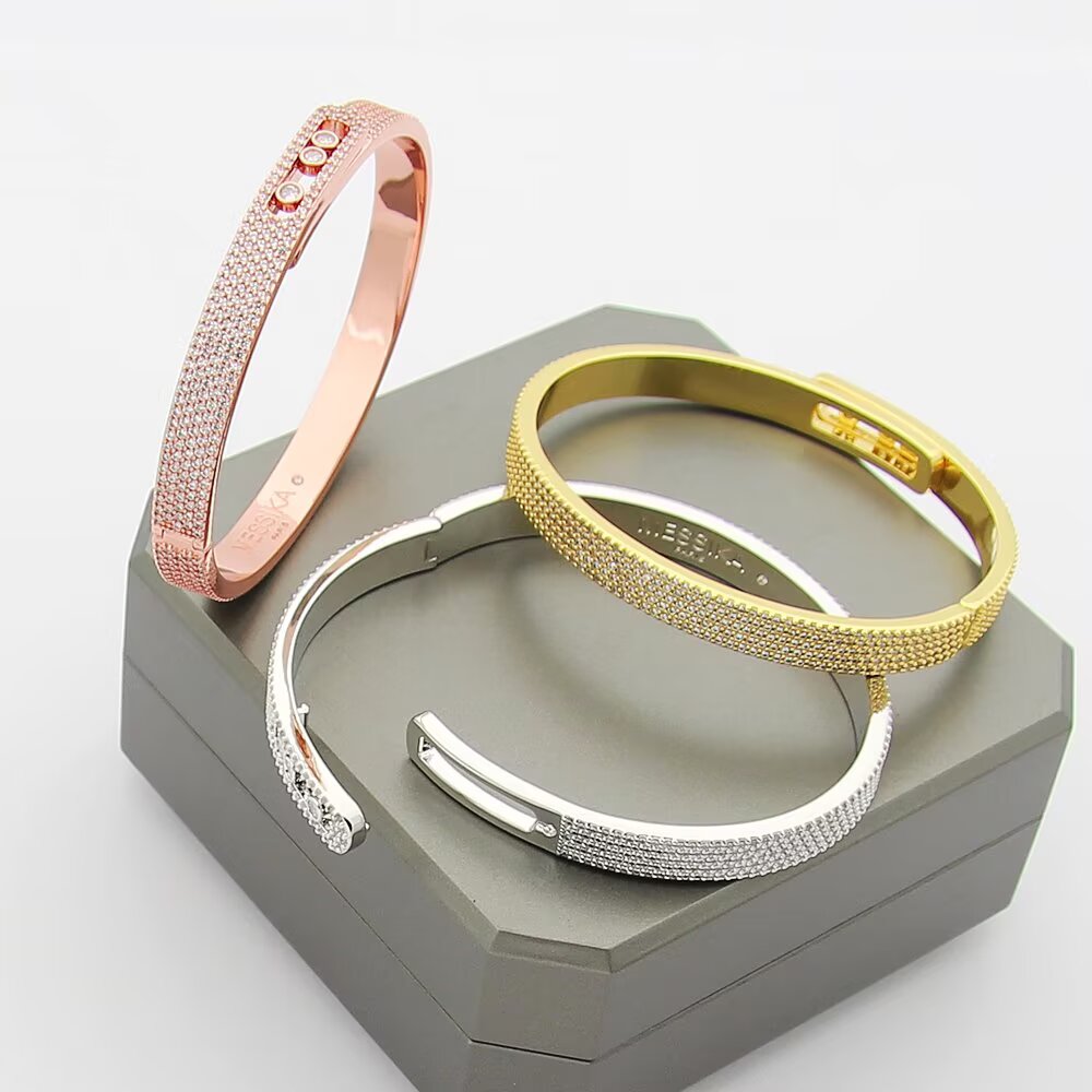 [Angela Jewelry]Move Noa Full Pavé Diamond Bangle Bracelet