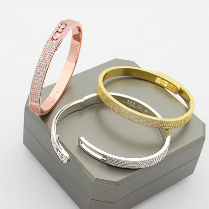 [Angela Jewelry]Move Noa Full Pavé Diamond Bangle Bracelet