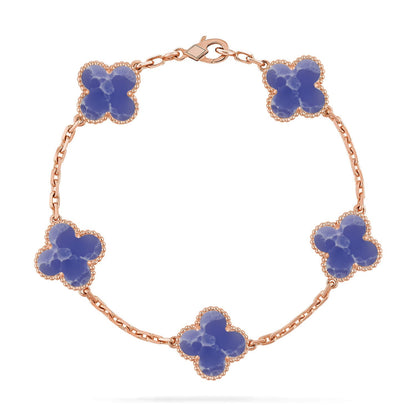 [Angela Jewelry]CLOVER 5 MOTIF BLUE VEINS BRACELET COLLECTION