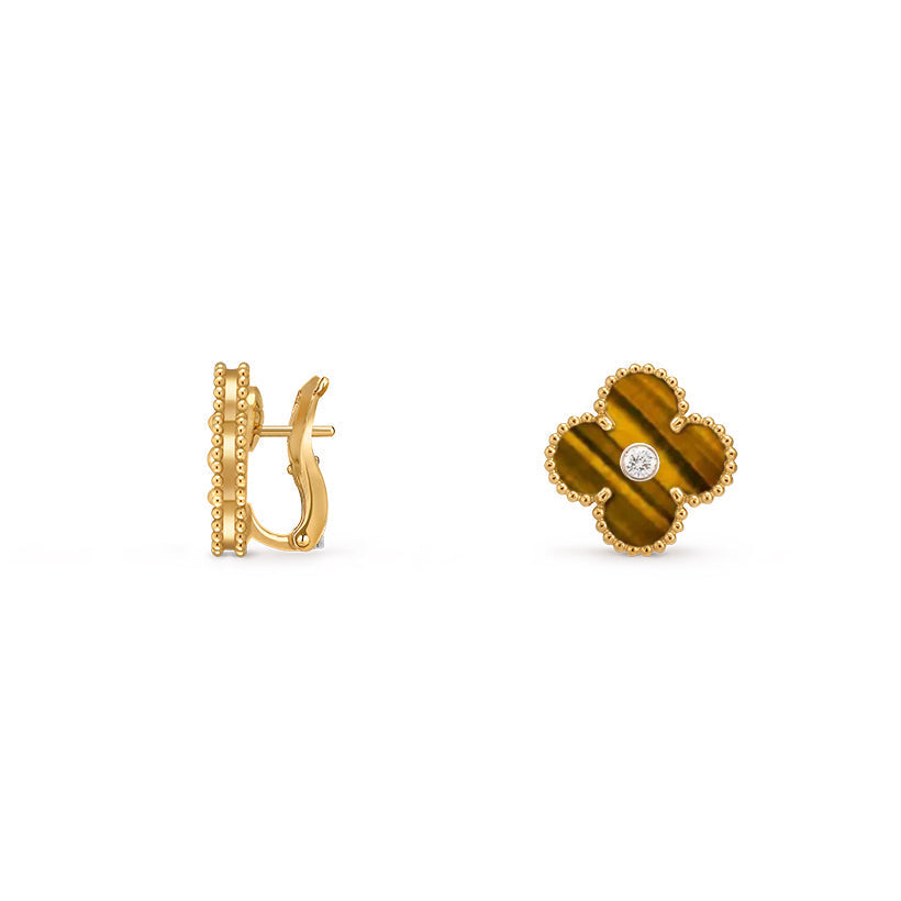 [Angela Jewelry]CLOVER 15MM MOP DIAMOND EARRINGS COLLECTION