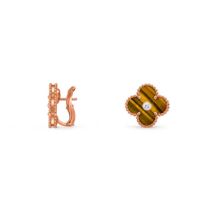 [Angela Jewelry]CLOVER 15MM MOP DIAMOND EARRINGS COLLECTION