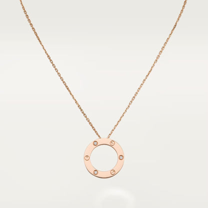 [Angela Jewelry]LOVE NECKLACE 16MM 3 DIAMONDS