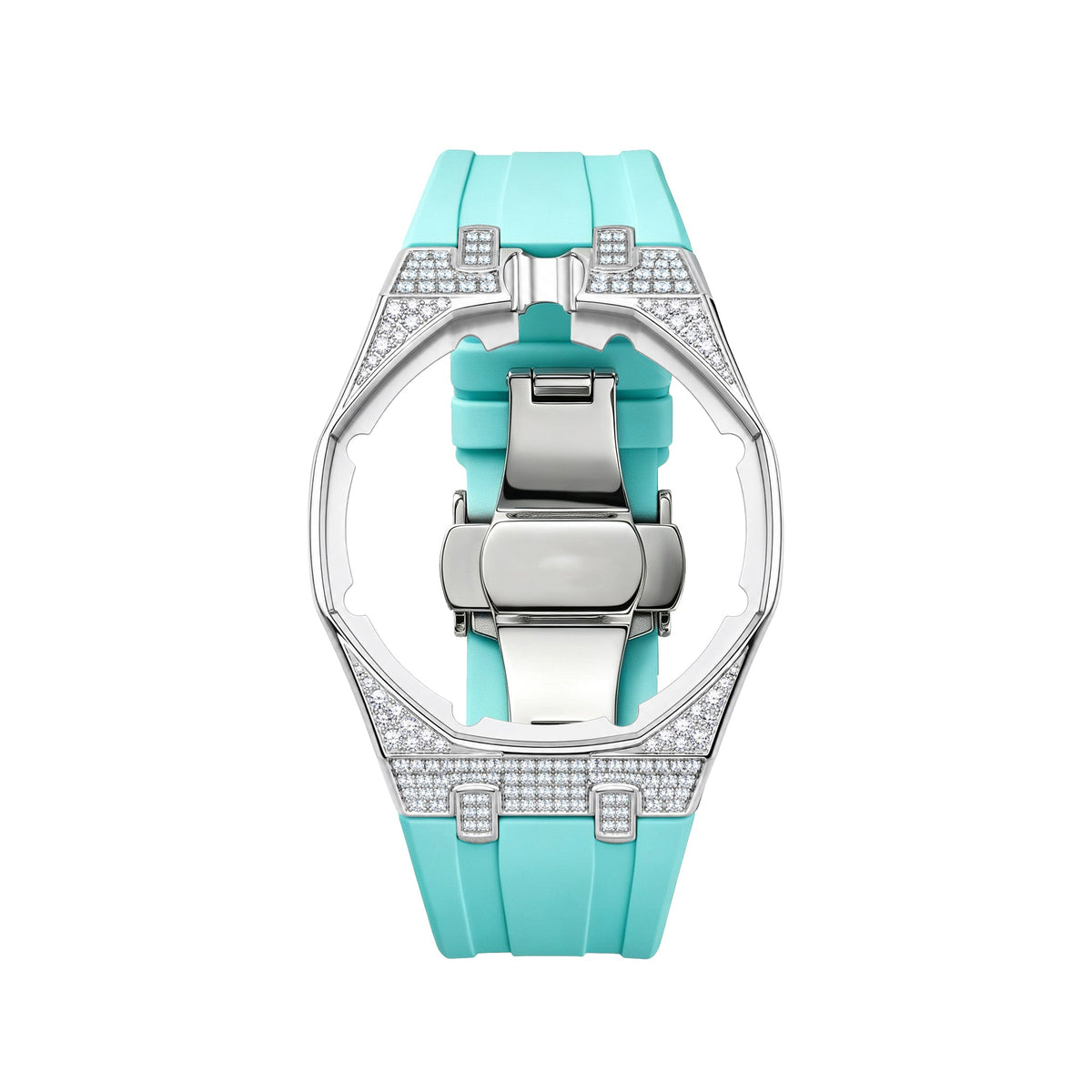 Royal Oak Pop Exclusive Steel Case With Diamond(Moissanite) & Silicone Strap