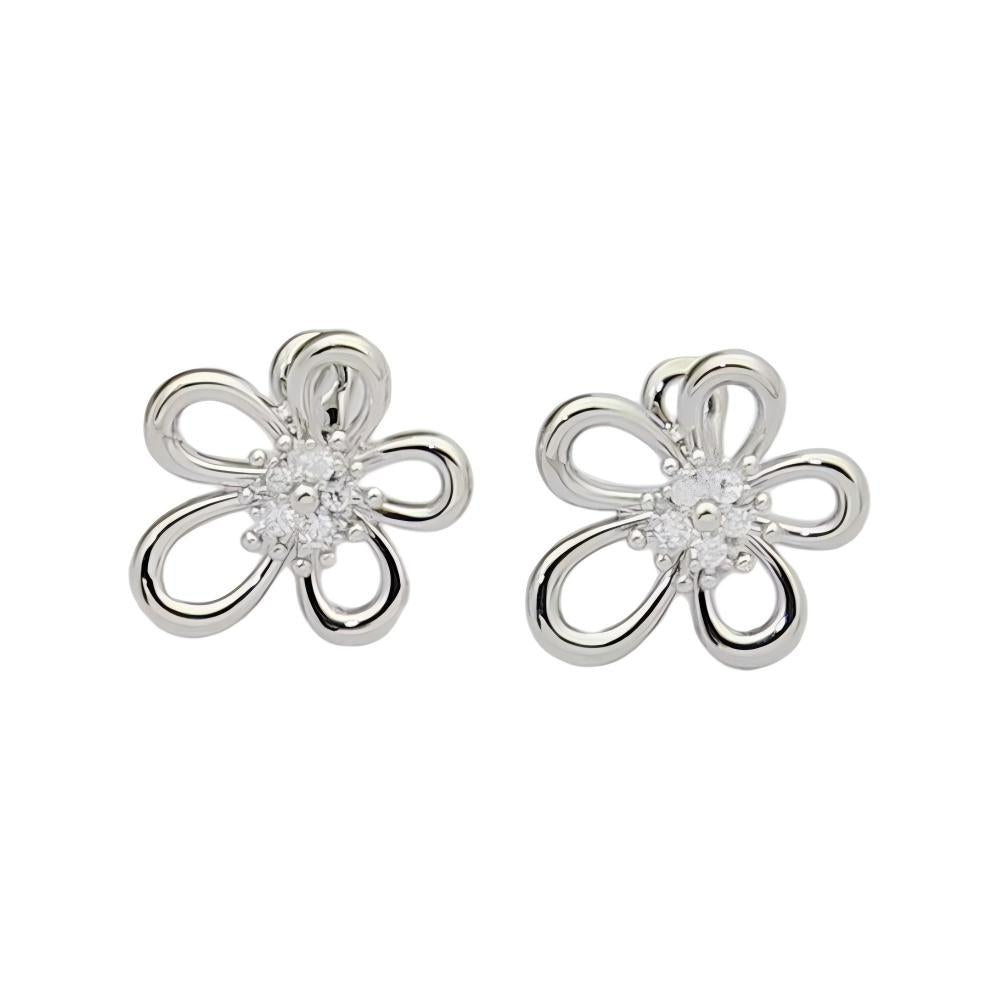 [Angela Jewelry] FLOWERLACE EARRING 5 DIAMONDS