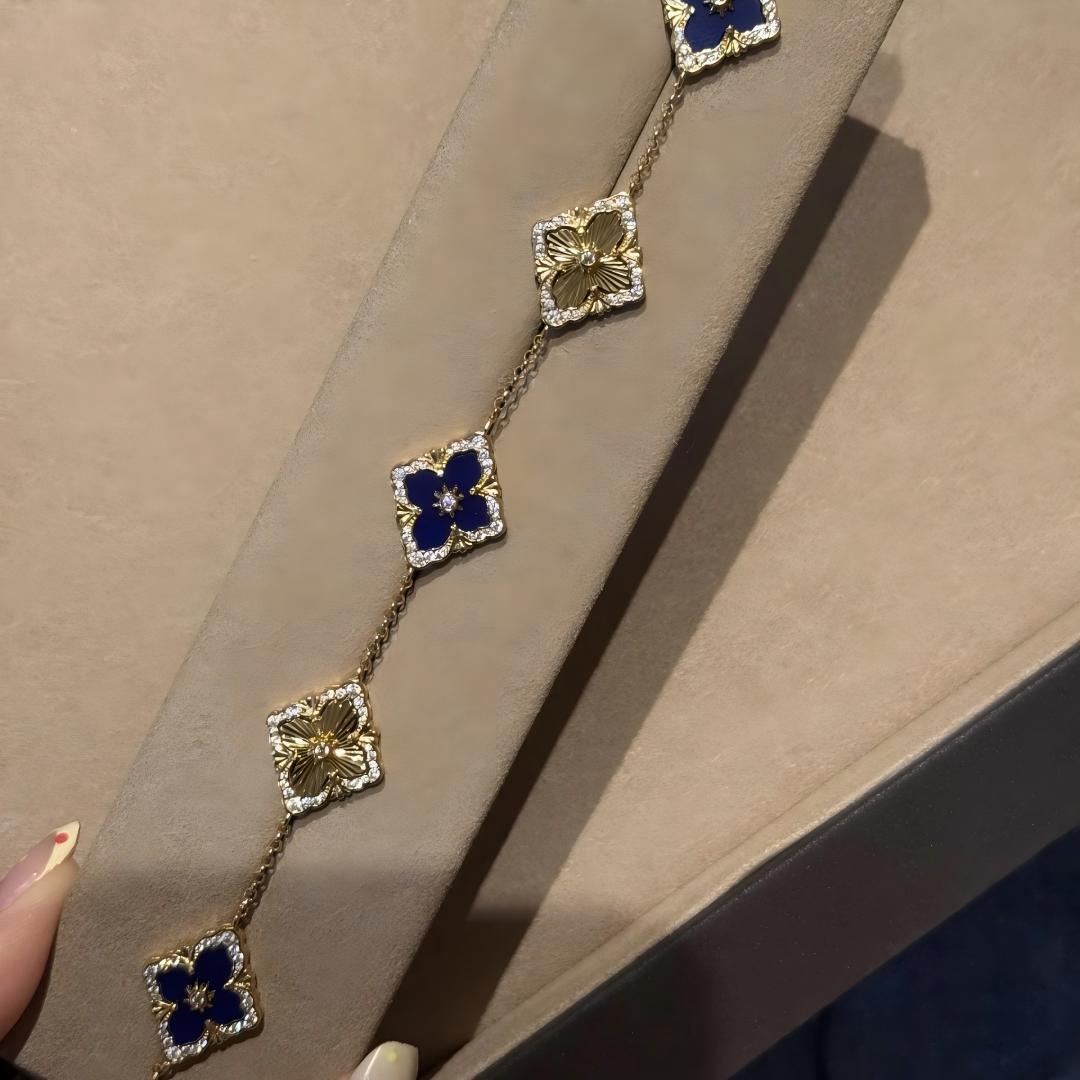 [Angela Jewelry]OPERA 5 MOTIFS TULLE ENAMEL BRACELET