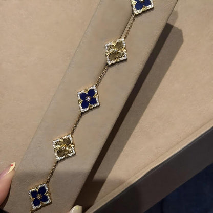 [Angela Jewelry]OPERA 5 MOTIFS TULLE ENAMEL BRACELET